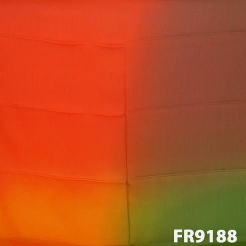 Shaded Pure Chinon With Zari Border Fabric-FR9188